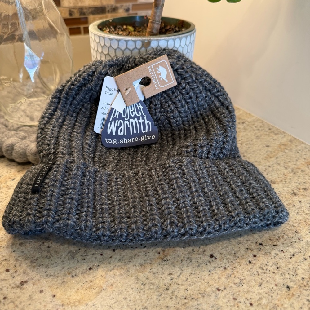 Turtle Fur Ragg Wool Charcoal Knit Beanie NWT